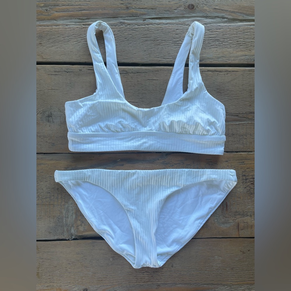 Vitamin A Sienna Tank White Ecorib XL & California High Leg White Ecorib XL